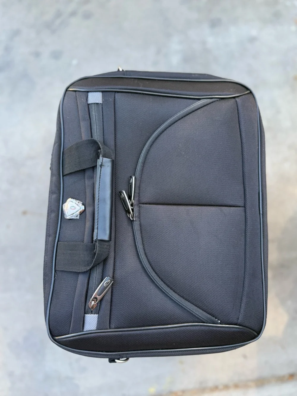 Calpak Black Laptop Briefcase with Front Organizer